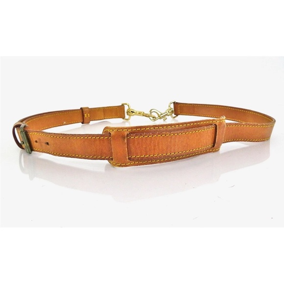 Louis Vuitton Brown Leather Strap with Yellow Stitching - Picture 2 of 10